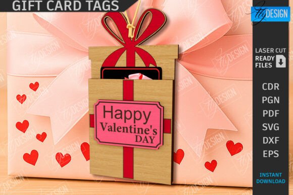 Download Valentine's Day Gift Card Tag Laser Cut - Gift Collection