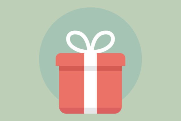 Download Red Gift with White Ribbon Vector Flat - Gift Collection