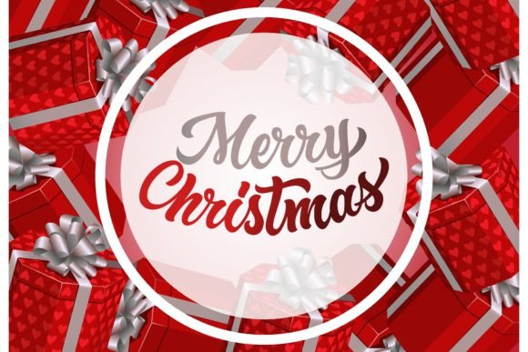 Download Merry Christmas with Red Gift Boxes Bann - Gift Collection
