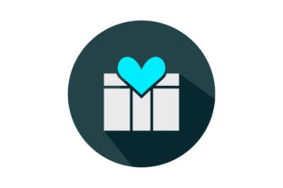 Download Valentine Gift Box Flat Vector Icon - Gift Collection