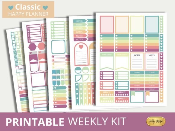 Download Soft Classic Happy Planner Stickers - Planner Collection
