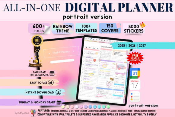 Download All in One Digital Planner (Portrait) - Planner Collection