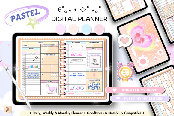 Download Undated Digital Planner Ipad Goodnotes - Planner Collection