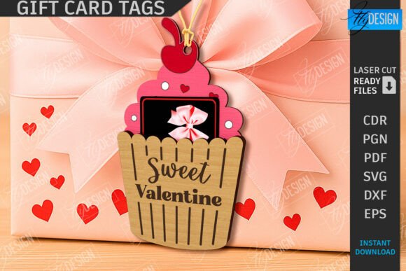 Download Valentine's Day Gift Card Tag Laser Cut - Gift Collection