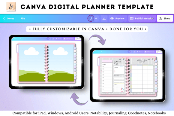 Download Canva Digital Planner Template - Planner Collection