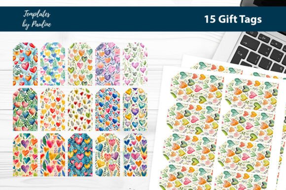Download Romantic Heart Printable Gift Tag Bundle - Gift Collection