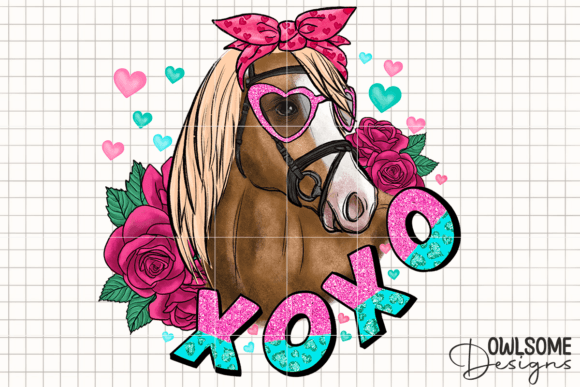 Download Horse XOXO Valentine PNG Sublimation - Xoxo valentine png Collection