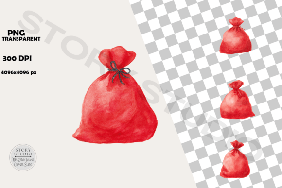 Download Christmas Red Gift Bag Clipart Pack - Gift Collection