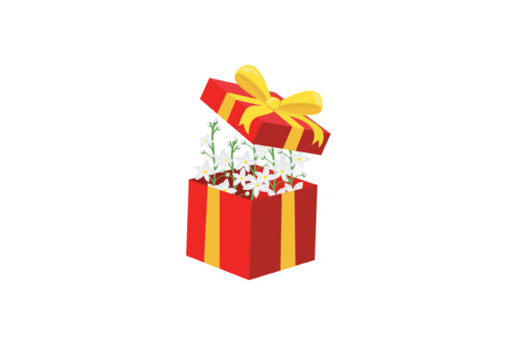 Download Spring Red Gift Flower Vector Icon - Gift Collection