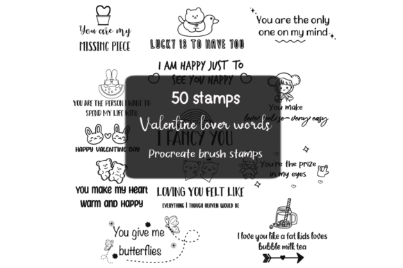 Download Valentine Lover Word Art Procreate - Valentine lover Collection