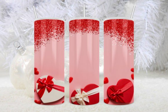 Download Red Glitter Valentine Wrap Red Gift Box - Gift Collection