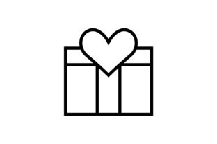 Download Valentine Gift Box Line Art Vector Icon - Gift Collection